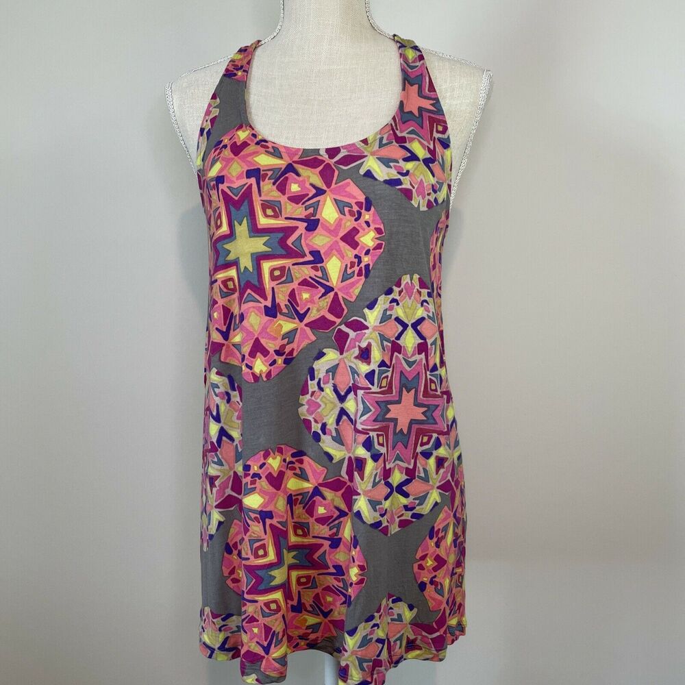 CAbi Harmony Racerback Southwest Geo Print Sleeveless Tank Top Pink Womens Small - Picture 2 of 12